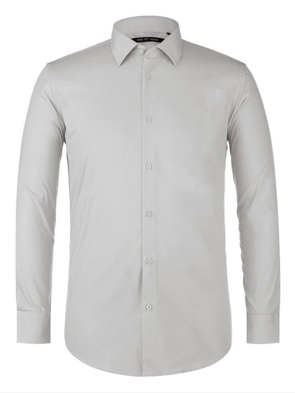 Verno Luxton Men's Regular Fit Long Sleeve Dress Shirt In Gray Sz 18 36/37
